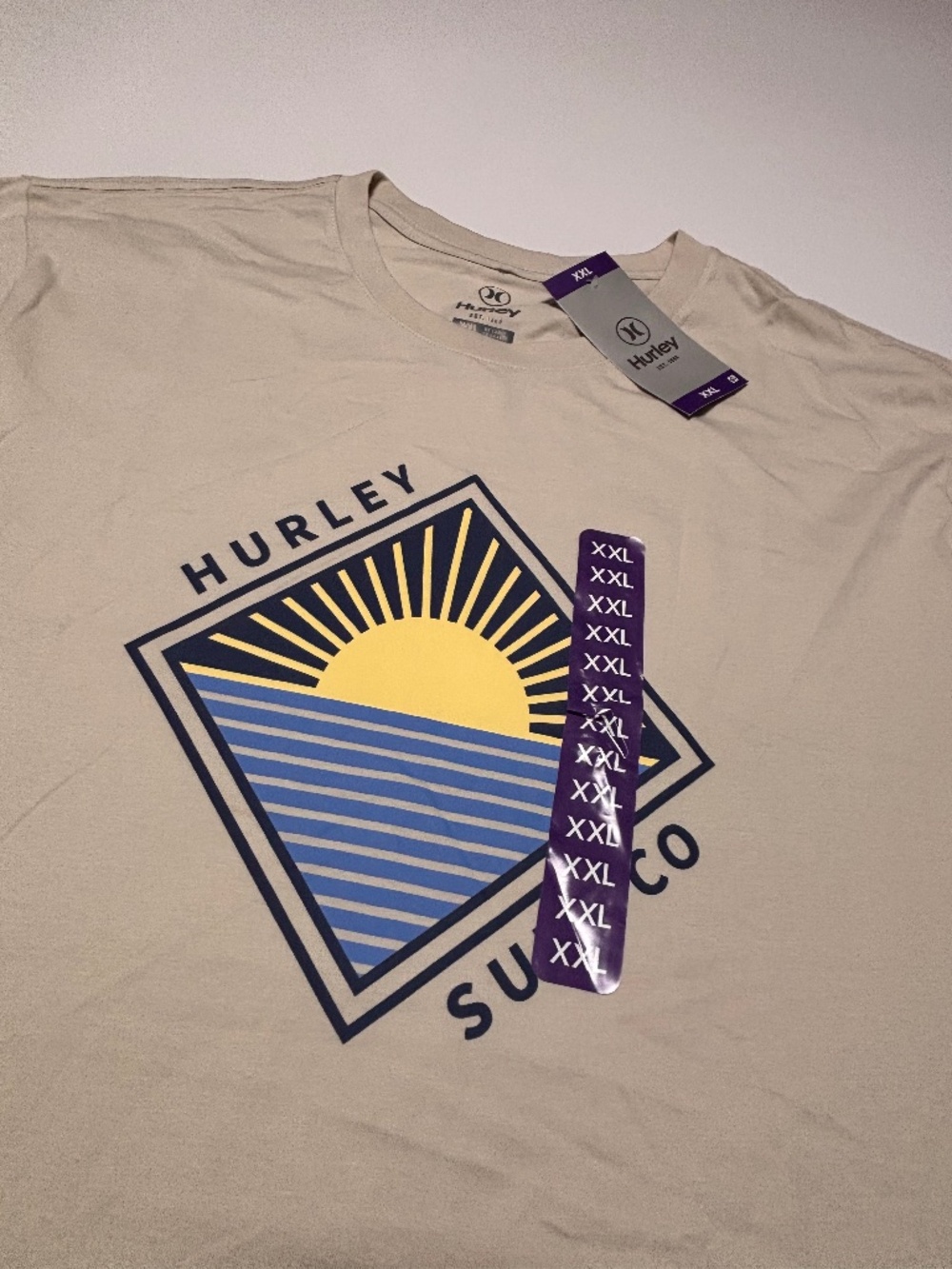 Mens Gray Tan Sun Graphic T-Shirt Size XXL NWT